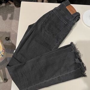 Madewell Cali Demi Boot Jeans Frayed Hem